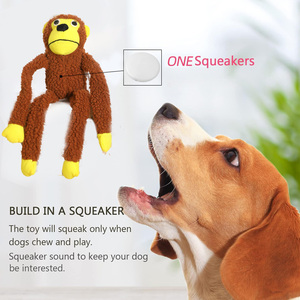 2025 vui vẻ âm thanh sang trọng khỉ con chó Đồ chơi cắn kháng squeaking Câu Đố tương tác Carton Đóng Gói Đồ chơi con chó - Product Image 2