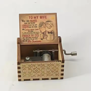 Sei il mio amore del sole manovella a mano carillon in legno carillon personalizzato la tua musica e il tuo Design - Product Image 1