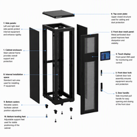 Solution de cabinet micro-modulaire à rangée unique pour centre de données, idéale pour les salles de serveurs d'entreprise