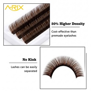 A-RIX Soft Mink Easy Fan Eyelash Extensions Soft Matte Chocolate Brown Auto Flowering <b>Volume</b> <b>Lashes</b> for Salon - Product Image 6