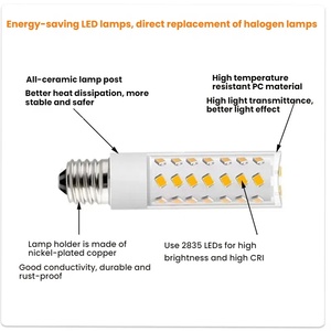 Bombilla de lámpara LED regulable Corm iluminación de luz de vela G4 G8 G9 E11 E12 E14 E17 BA15S T10 8W Marm blanco frío SMD2835 12V 110V 230V - Product Image 4