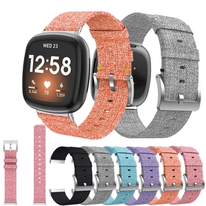 スマートウォッチバンド<span class=keywords><strong>Fitbit</strong></span> <span class=keywords><strong>Versa</strong></span> <span class=keywords><strong>3</strong></span>用ピン交換時計バンドセンスブレスレットリストバンドナイロンキャンバス時計ストラップ - Product Image 1