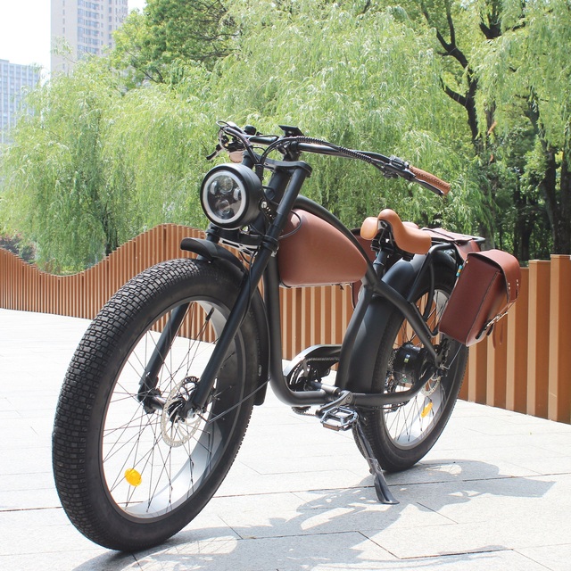 Fat Tire Electric Retro Bike Vintage Electric Bike Beach Cruiser Ebike Chopper E Bike