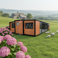 Villa préfabriquée de luxe moderne 2 chambres 20/40 pieds, Maison conteneur mobile 40 pieds, Résidence quotidienne, Hôtel extensible, Annexe, Maison portable