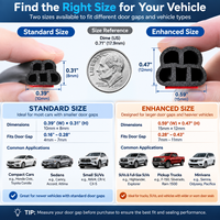 Joint d'étanchéité pour portière de voiture 16,5 pieds, double couche, 5 trous, en caoutchouc EPDM, auto-adhésif, pour voitures, camions, SUV, VR