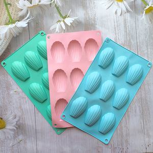 قالب كيك سيليكون على شكل صدفة مادلين 9 تجاويف، قالب حلوى وشوكولاتة وملفات تعريف الارتباط من السيليكون - Product Image 1