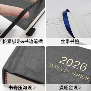 Premium Linen Fabric Agenda Cahiers Planner Dairy Journal Custom Logo A5/A6 Hardcover Organizer Notebook - Product Image 4