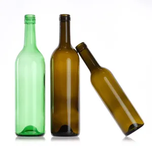 创意定制设计500毫升750毫升带木塞的玻璃酒酒瓶