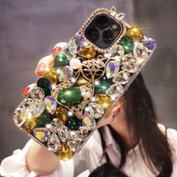 Nouvelle coque de téléphone de luxe pour femmes, design brillant, paillettes, diamants, perles, TPU souple, strass, pour iPhone 17 16 15 Pro Max