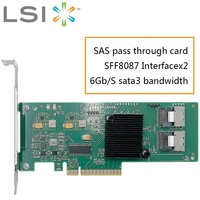 Kartu SAS LSI 2008 3008 Baru dan Asli 6G/12G SAS/SATA Controller SFF 8087 SFF 8643 Konverter Sas ke Sata 9260-8I 9361-8I
