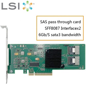 Совершенно новая и оригинальная карта <span class=keywords><strong>LSI</strong></span> 2008 3008 <span class=keywords><strong>SAS</strong></span> 6G/12G <span class=keywords><strong>SAS</strong></span>/SATA контроллер SFF 8087 SFF 8643 <span class=keywords><strong>sas</strong></span> в sata преобразователь 9260-8I 9361-8I - Product Image 2