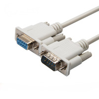 Cable Serial RS232 Personalizado de DB15 DB25 DB26 a DB9 para Uso Industrial con Micrófono CNC - Conectores Dorados Blindados con Trenzado