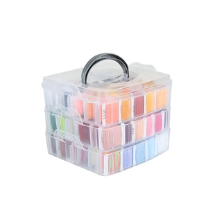 Nouveauté Kit de couture DIY 3 couches point de croix <span class=keywords><strong>fil</strong></span> de <span class=keywords><strong>broderie</strong></span> 192 couleurs avec <span class=keywords><strong>fil</strong></span> <span class=keywords><strong>métallique</strong></span> tissage coffret en plastique - Product Image 2