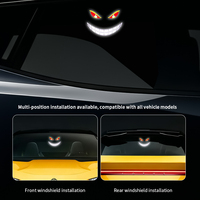 Nouvelle lumière d'avertissement LED rechargeable solaire et USB-C « Devil Eyes », sans câblage, multi-modes, clignotante, étanche, pour feux arrière de voiture