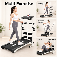 Tapis de course manuel pliable multifonctionnel non électrique avec support pour sit-up, machine de fitness à domicile pour une utilisation complète du corps