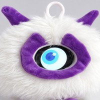Breloque de sac interactive IA en peluche pour enfants, adorable porte-clés en peluche avec yeux mobiles, en peluche Minky douce, 14 cm, cadeau