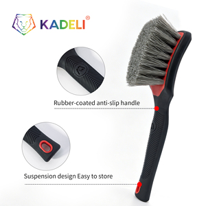 Cepillo para Llantas de <span class=keywords><strong>Coche</strong></span> KADELI, Cepillo de Limpieza de Neumáticos con Cerdas Suaves Grises para Detallado de Automóviles - Product Image 3