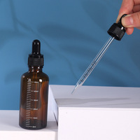 Bouteilles d'huile essentielle en verre brun de luxe 10ml 30ml, imprimées à l'écran, anti-lumière, avec compte-gouttes gradué et pipette pointue – Stock usine