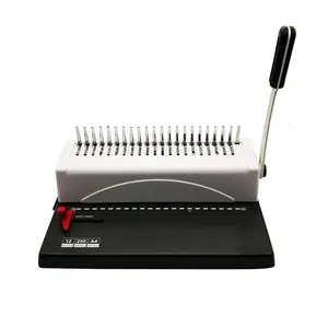 Office Desktop A4 250 Sheets Paper Hand Manual Spiral Perfect Comb Perforating Punching And Binding Machine