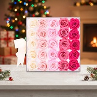 Hflora Großhandel Feiertagsgeschenke Liebhaber Mutter Weihnachten Geburtstag Ewige Rose Konservierte Rose in Acrylbox Geschenk
