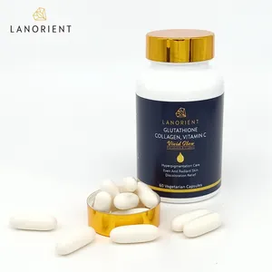 Capsules de peau blanchissantes à base de l-glutathion, marque privée OEM, haute qualité, quantité minimale de commande, pilules de vitamine C, Capsules de peptides de collagène marin