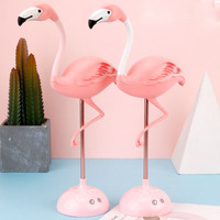 Lampe de table à led multifonctionnelle, flamands roses pour l'étude, veilleuse, créatif, jolie, chaude et romantique