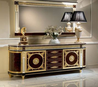 Table de bureau sculptée de style européen antique Restaurant casier de rangement assorti de luxe armoire à eau à thé armoire à vin combinaison