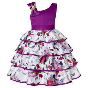 Último bebé niña vestido fiesta Boutique princesa niños flor Frock diseños en capas bordado vestidos <span class=keywords><strong>de</strong></span> baile - Product Image 4
