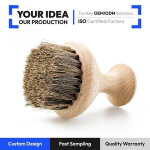 Cepillo de Limpieza para Interiores de Auto LB008, Multifuncional, de Madera de Haya Natural, con Opción de Crin de Caballo y Fibra Vegetal - Product Image 1