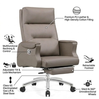 Chaises de bureau ergonomiques pivotantes et inclinables en cuir PU pour dirigeants, à prix abordable, pour la maison, le bureau et l'atelier – Mobilier moderne