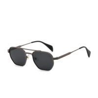 Nouvelles lunettes de soleil carrées - Lunettes de soleil polarisées en métal UV400 tendance pour la conduite, protection solaire, lunettes de soleil de luxe