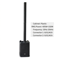 Altavoz de Columna Activo de 12 Pulgadas con Imán de Neodimio y DSP, Altavoz de Columna Portátil de Plástico para Bodas, Espectáculos Callejeros y Bares