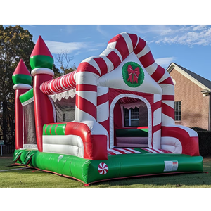 Castillo Inflable Comercial con Diseño Navideño, Casa de Brinco Inflable para Niños y Adultos - Product Image 1