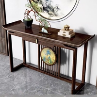 Nouvelle table console d'entrée minimaliste en bois massif de style chinois, durable, extensible, pour salon, bureau, hôtel, décoration