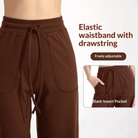 Pantalon de yoga en tissu de qualité avec poches amples pour la pratique du yoga, l'entraînement en salle de sport, le jogging, les tenues quotidiennes, la détente à la maison, la marche et les sorties.