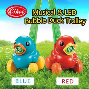 Cikoo Machine à bulles et souffleur de bulles en forme de dessin animé, jouet d'extérieur en plastique à pousser pour enfants de 2 à 13 ans - Product Image 2