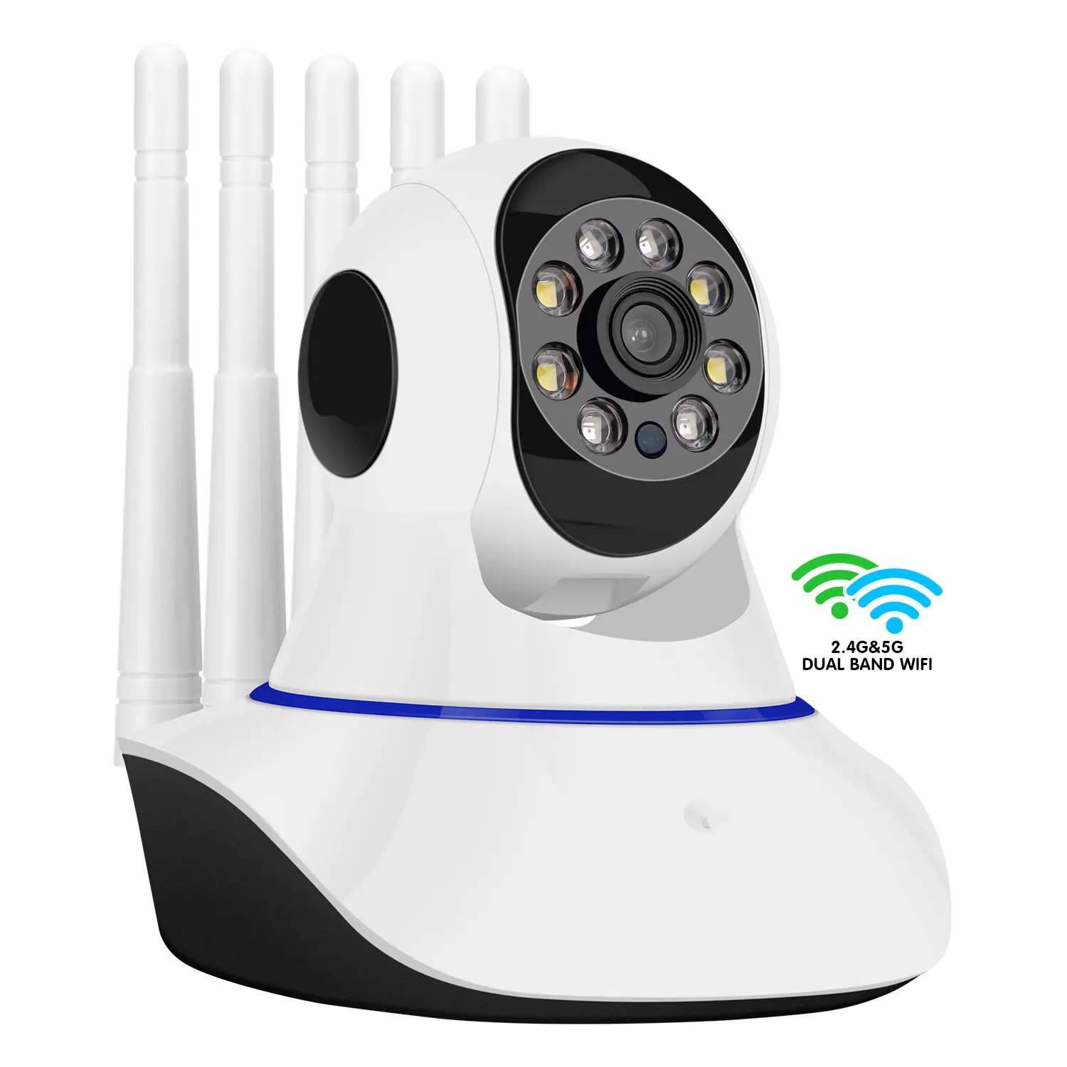 A1 HD 1080P Kamera Rumah Desain Lima Antena Meningkatkan Penerimaan Sinyal Keamanan Jaringan Luar Ruangan WiFi IP Nirkabel Kamera CCTV HD