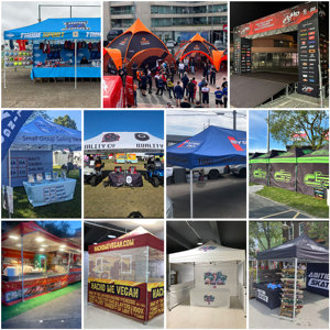 Gazebo Lều khung quảng cáo ngoài trời Lều sự kiện thương mại Lều pop-up thép sự kiện gấp marquee tùy chỉnh 3x3 không thấm nước - Product Image 4