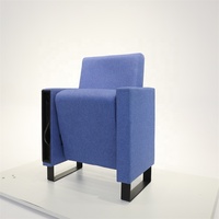 Usine Foshan Mobilier design moderne de théâtre de l'auditorium Chaises pliables avec tablette écritoire