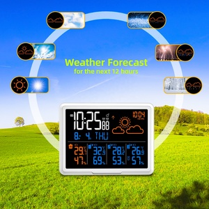 Estación meteorológica inteligente para el hogar, barómetro con pantalla a Color, higrómetro, Estación Meteorológica Inalámbrica de alta precisión con <span class=keywords><strong>3</strong></span> <span class=keywords><strong>sensores</strong></span> para exteriores - Product Image 4