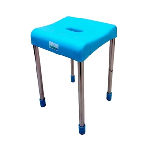 Taburete de alta calidad con patas de acero para sala de estar, muebles para el hogar, silla de aluminio moderna otomana, 34x22x30 Cm, servicio OEM - Product Image 4