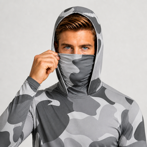 Camisa de Pesca con Capucha y Manga Larga para Hombre, Camuflaje, Protección Solar UPF 50, Anti-UV, Secado Rápido - Product Image 4