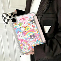 Coque de tablette fine en TPU antichoc avec dos transparent et motif de bande dessinée mignon OEM Vivid pour iPad Y Fold