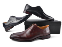 Zapatos Derby de Cuero para Hombre al por Mayor, Suaves, Cómodos para Invierno, Antideslizantes, Formales para Oficina, OEM/ODM, Marca Personalizada