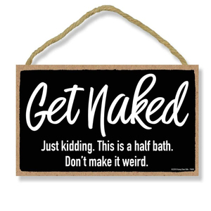 Dấu Hiệu Vui Nhộn Trần Truồng 5 Inch X 10 Inch Treo Tường Nghệ Thuật Trang Trí Vui Nhộn Dấu Hiệu Không Phù Hợp Trang Trí Tường Cho Phòng Tắm - Product Image 3