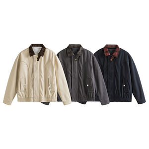 Giacca da uomo Premium Varsity personalizzata ricamata primavera Vintage Golf <span class=keywords><strong>estetica</strong></span> cerniera Cleanfit strutturato cappotto Casual 346 - Product Image 1