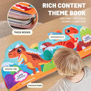 Libro <span class=keywords><strong>de</strong></span> tela <span class=keywords><strong>de</strong></span> actividad suave Zhorya, libro <span class=keywords><strong>de</strong></span> <span class=keywords><strong>cuentos</strong></span> <span class=keywords><strong>de</strong></span> rompecabezas lavable con iluminación cognitiva educativa temprana <span class=keywords><strong>para</strong></span> niños - Product Image 2