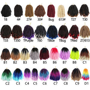 Cheveux au crochet Spring Twist, 30 mèches, tresses Spring Twists volumineuses, tresses au crochet Spring Twist tendance pour femmes noires - Product Image 5