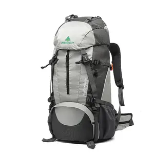 आउटडोर पर्वतारोहण बैग निविड़ अंधकार यात्रा लंबी पैदल यात्रा Backpacks के लिए बड़ी क्षमता खेल कैम्पिंग चढ़ाई बैग पुरुषों 50L/60L