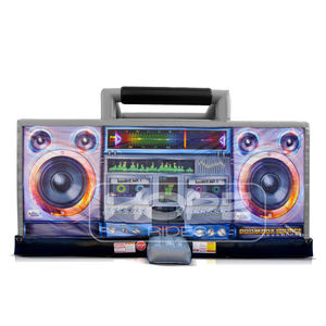 Videur gonflable de style <span class=keywords><strong>vintage</strong></span> en PVC commercial sautant la maison de rebond boombox de concert de château gonflable avec de la musique - Product Image 1